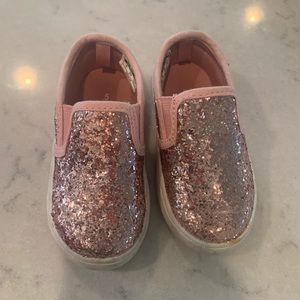 Pink glitter shoes